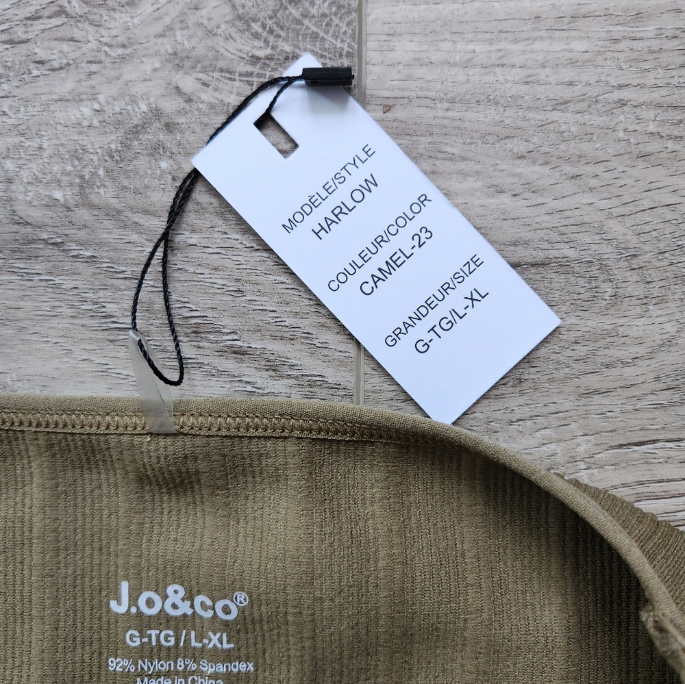 J.o & Co Harlow Tank Top Camel Color Womens L XL Spaghetti Strap Cropped - Picture 5 of 9